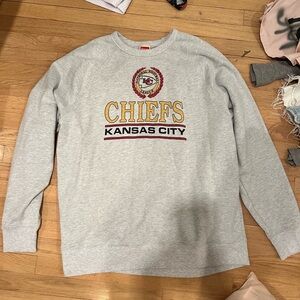 HOMAGE Gray Crewneck Sweater Kansas City Chiefs